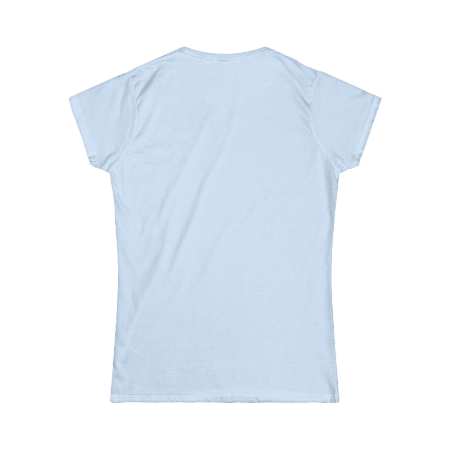 Women's Tee with Letter R on the Beach Blue with Butterflies Design