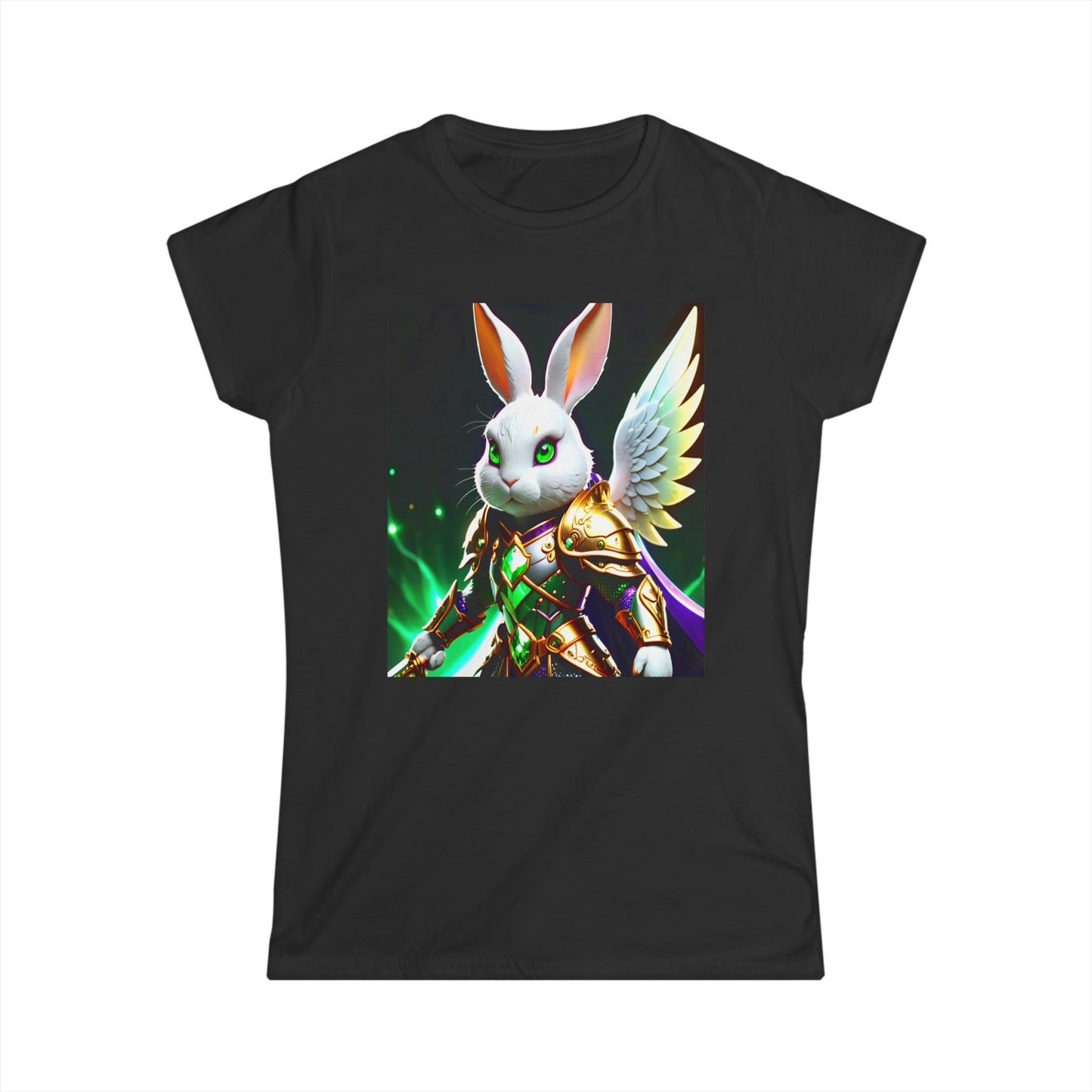 Women's Tee - Warrior Rabbit with Spear Design