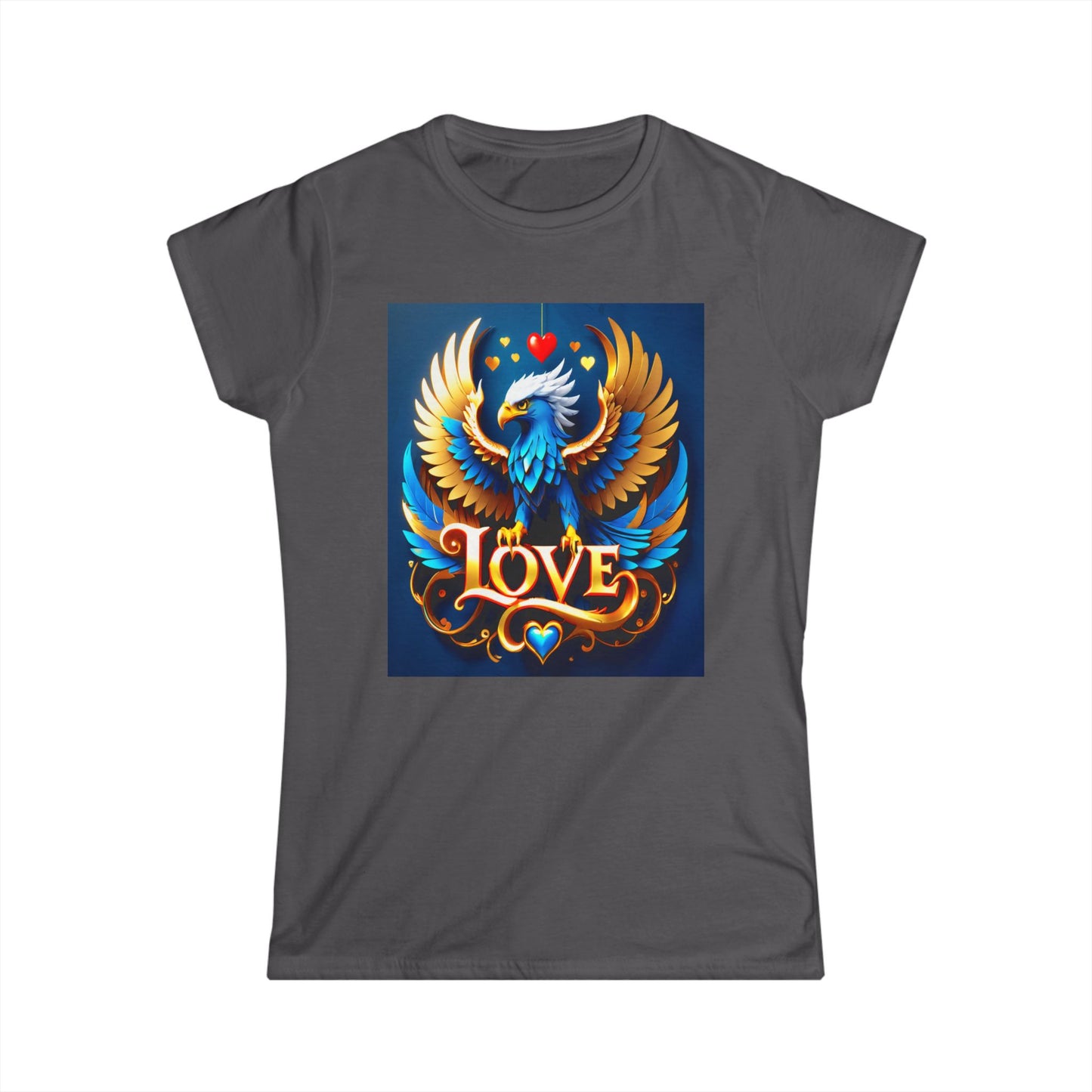 Women's Tee - Love Eagle Design Blue