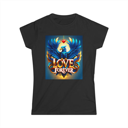 Unleash your inner eagle with the Lover Forever Eagle Softstyle Tee! - Women's Softstyle Tee