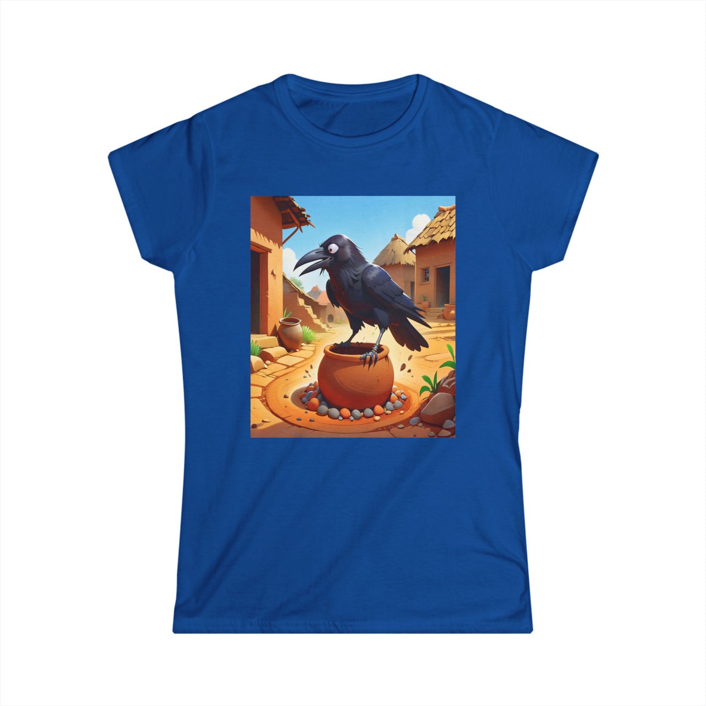 Women's Tee - Crow in Desert Graphic Print