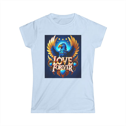 Women's Tee - Love Forever Eagle Blue Falcon Graphic