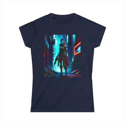 Women's Tee Cyber Warrior Sci-Fi Punk Graphic Shirt