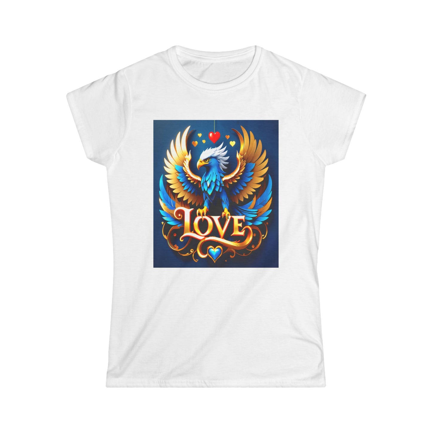 Women's Tee - Love Eagle Design Blue