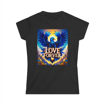 Soar into style with the "Love Forever Owl Eagle" Softstyle Tee!- Women's Softstyle Tee