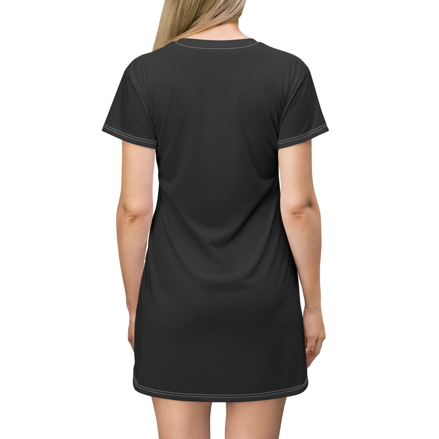 Dive into inspired style with this Dolphin T-Shirt Dress!