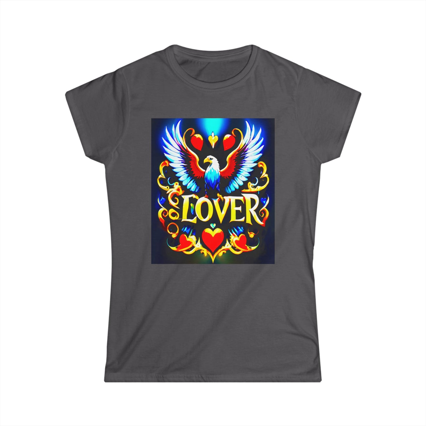 Spread your wings in style with the "Blue Love Eagle Art" Softstyle Tee!