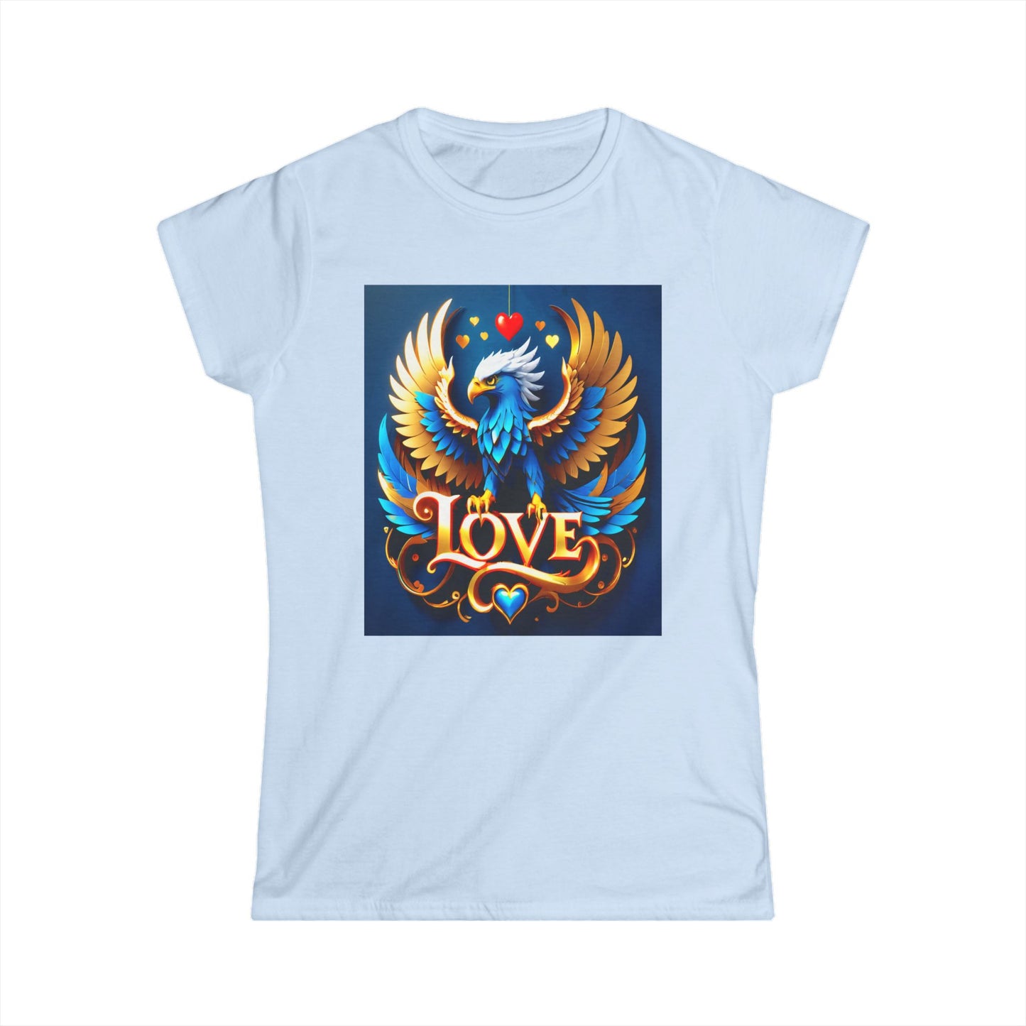 Women's Tee - Love Eagle Design Blue