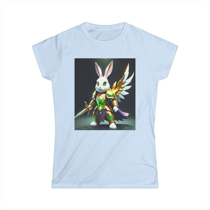 Women's T-Shirt Rabbit Angel Warrior Design