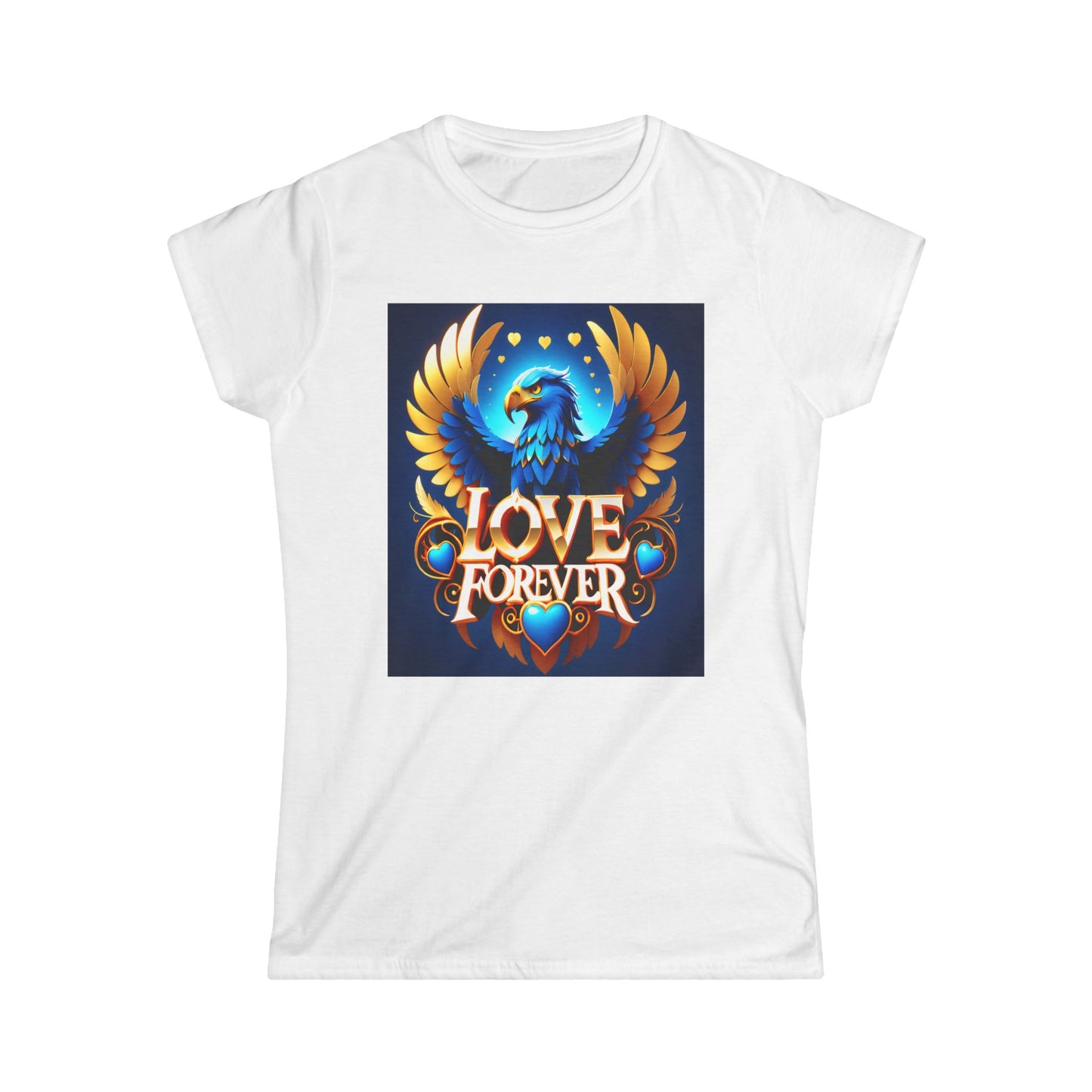 Women's Tee - Love Forever Eagle Blue Falcon Graphic