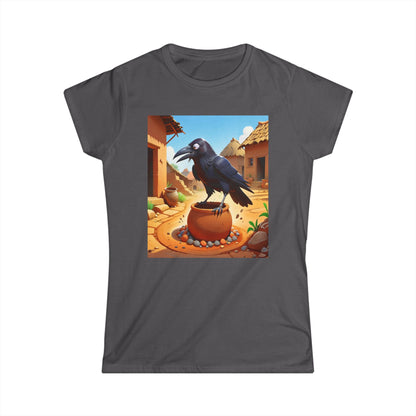 Women's Tee - Crow in Desert Graphic Print