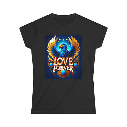 Women's Tee - Love Forever Eagle Blue Falcon Graphic