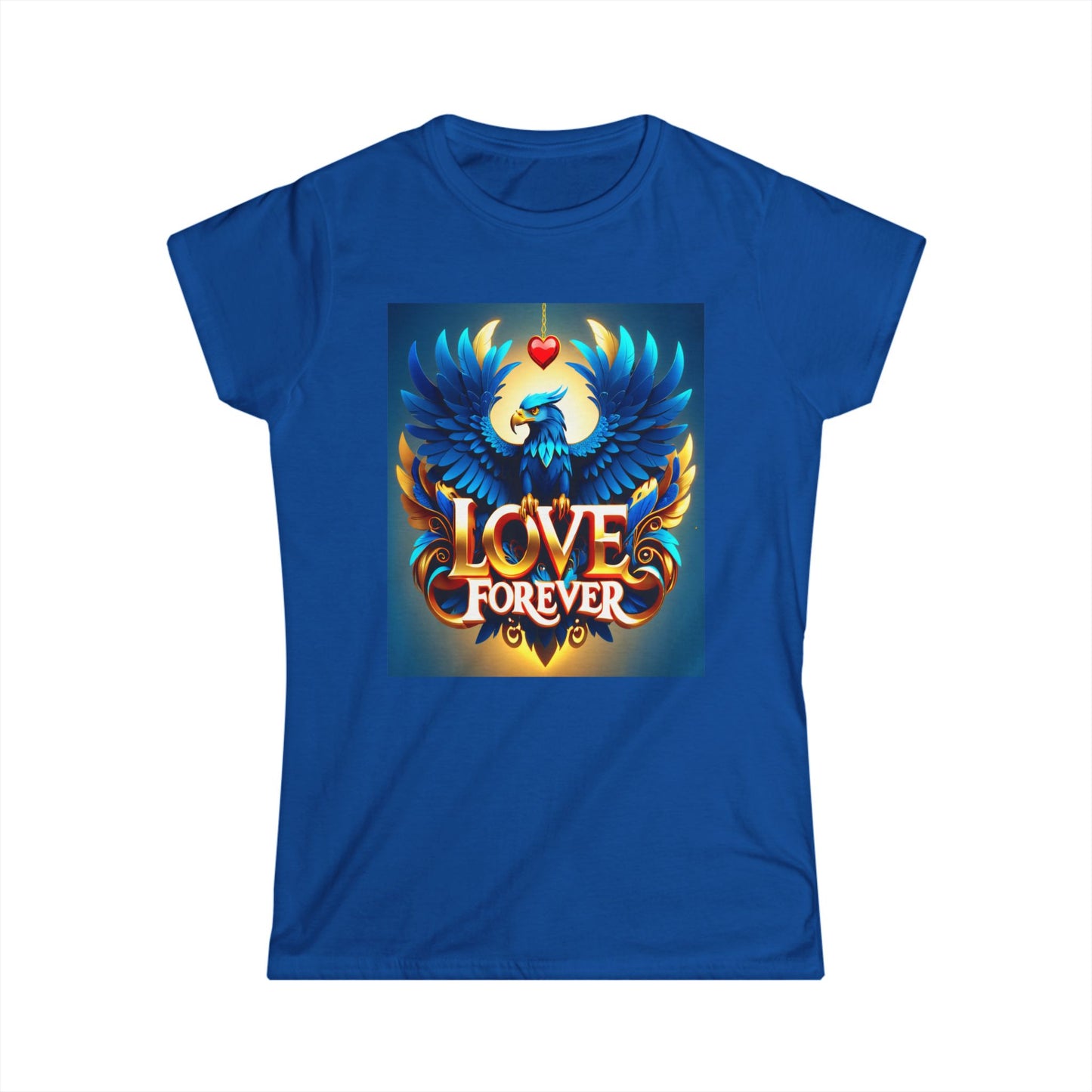 Unleash your inner eagle with the Lover Forever Eagle Softstyle Tee! - Women's Softstyle Tee