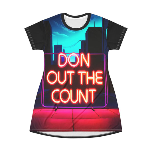 Don't Count out the Count- T-Shirt Dress (AOP)