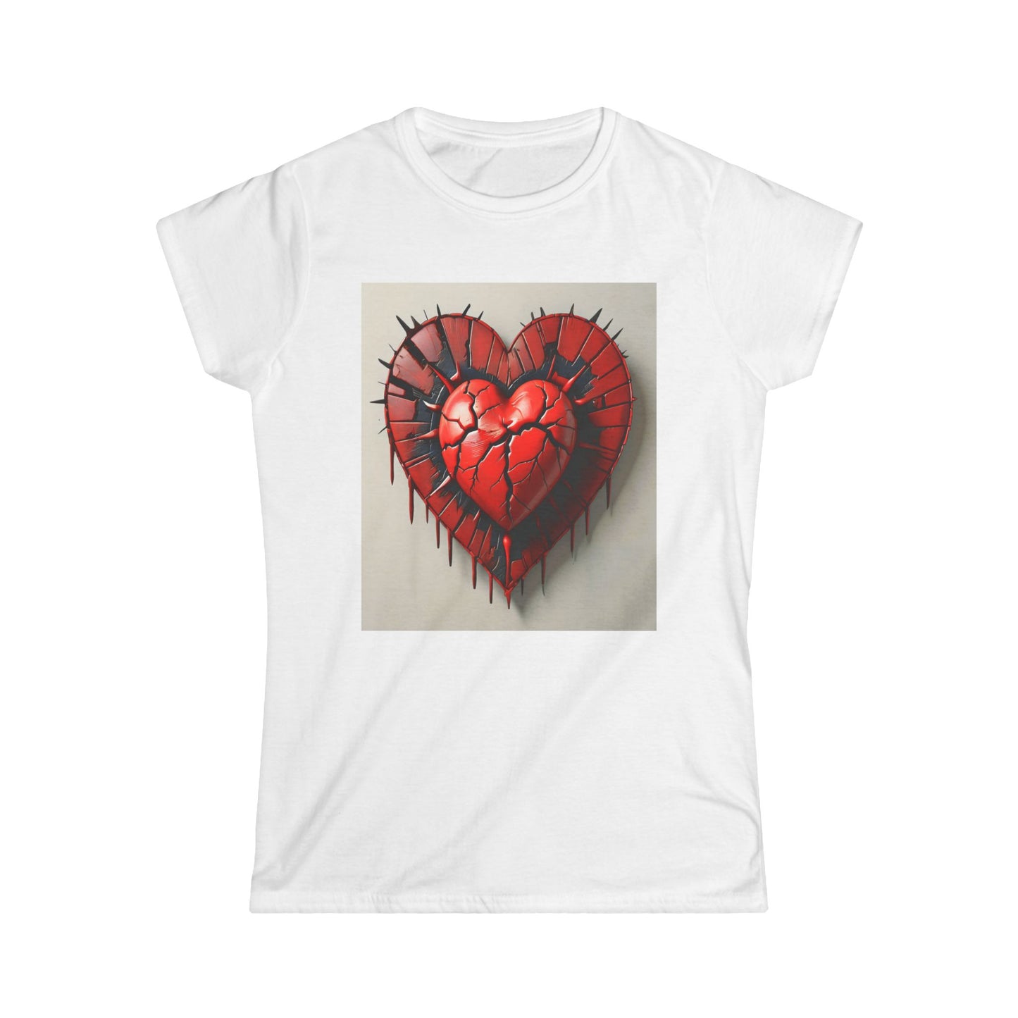 Women's Tee - Broken Spear Pierced Red Heart Design