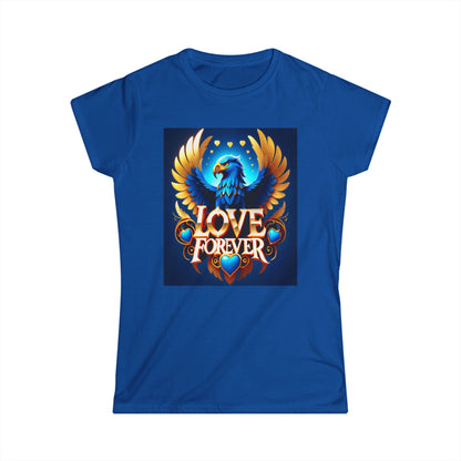 Women's Tee - Love Forever Eagle Blue Falcon Graphic