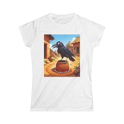 Women's Tee - Crow in Desert Graphic Print