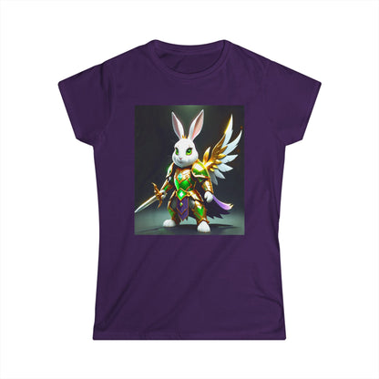 Women's T-Shirt Rabbit Angel Warrior Design