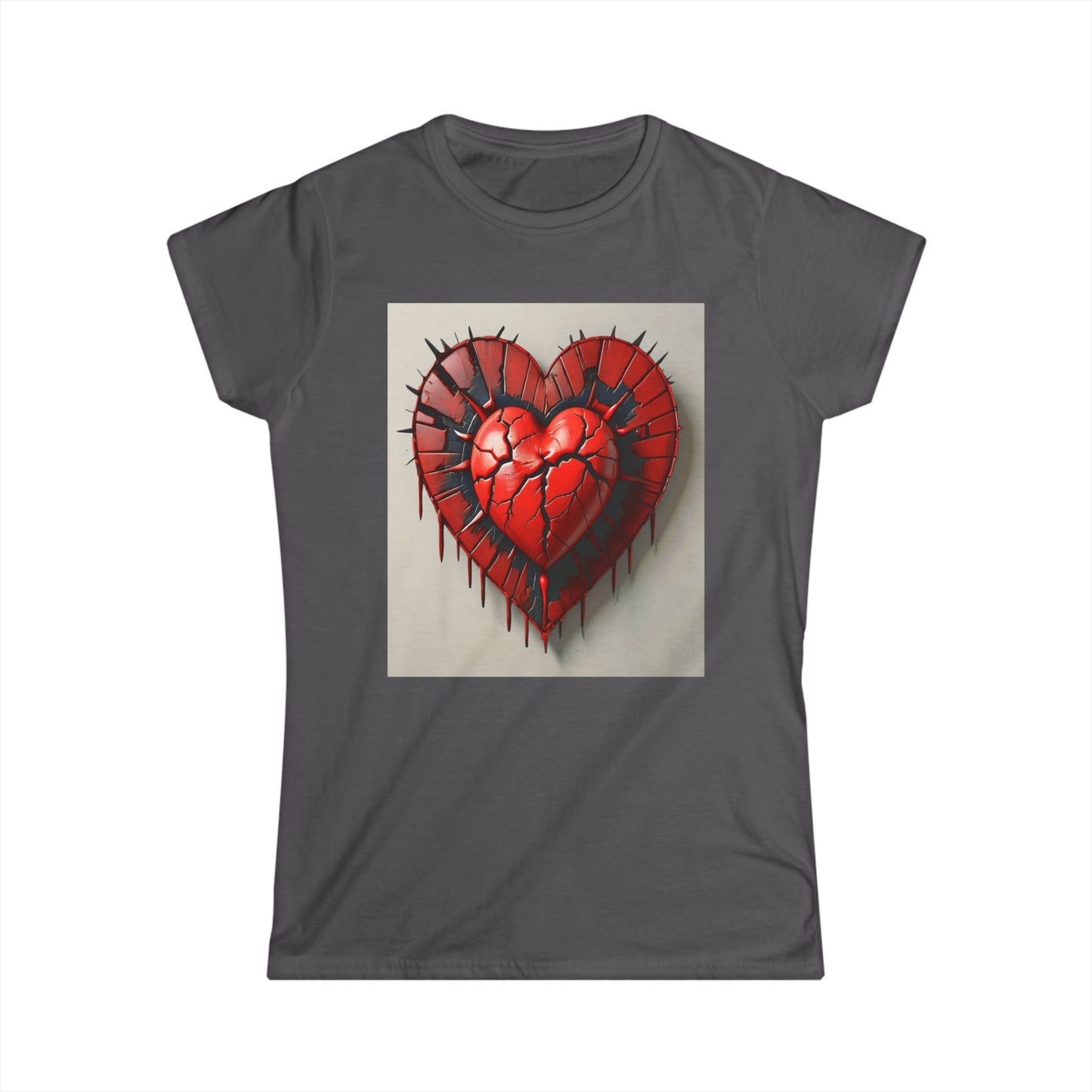 Women's Tee - Broken Spear Pierced Red Heart Design