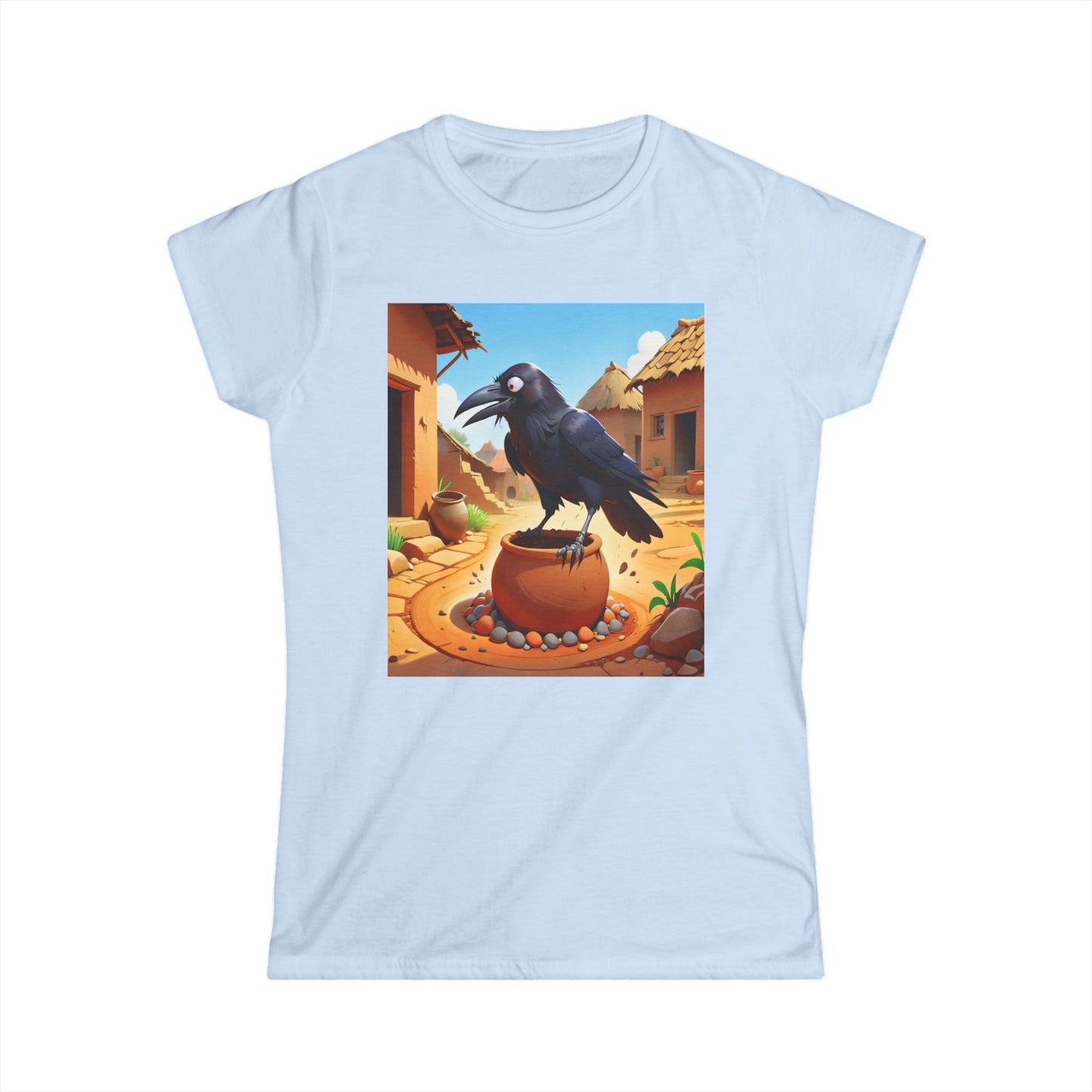 Women's Tee - Crow in Desert Graphic Print