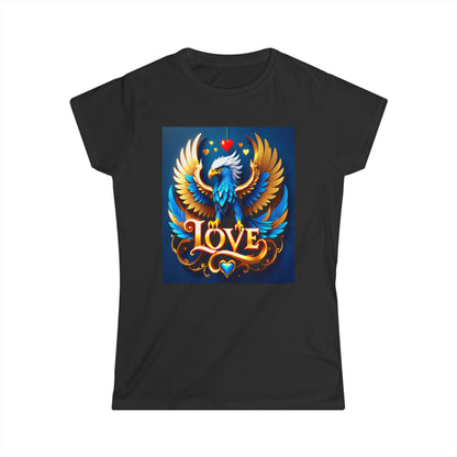 Women's Tee - Love Eagle Design Blue