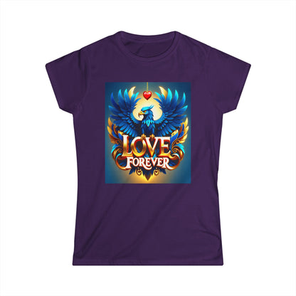 Unleash your inner eagle with the Lover Forever Eagle Softstyle Tee! - Women's Softstyle Tee