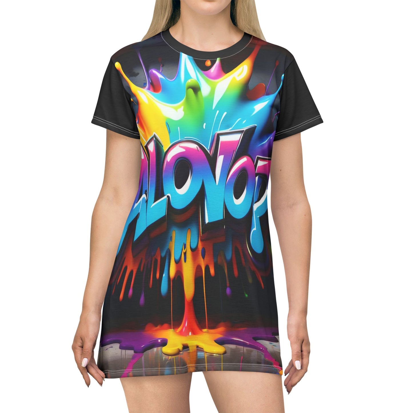 Drippy Alolop T-Shirt Dress