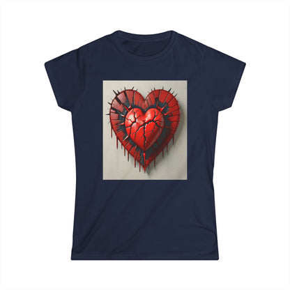 Women's Tee - Broken Spear Pierced Red Heart Design