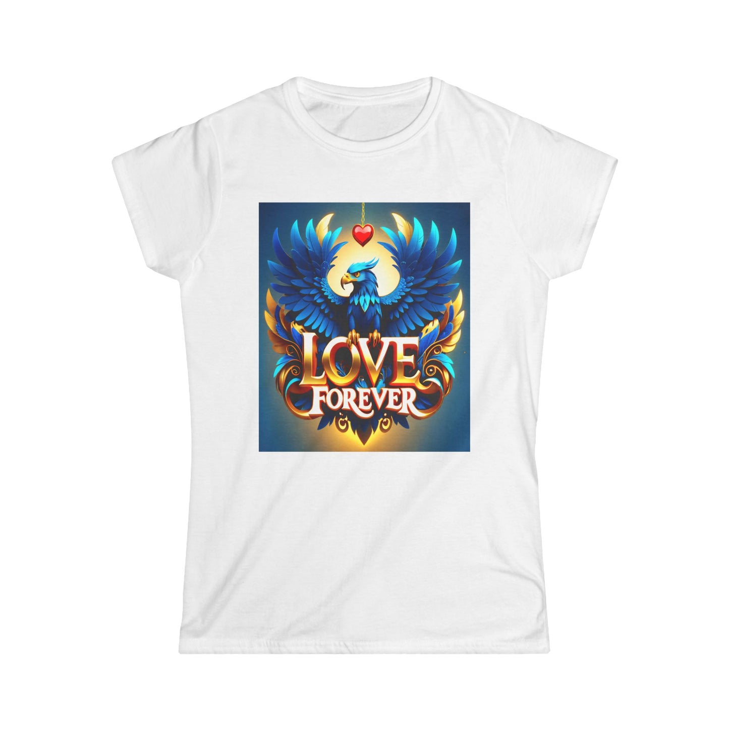 Unleash your inner eagle with the Lover Forever Eagle Softstyle Tee! - Women's Softstyle Tee