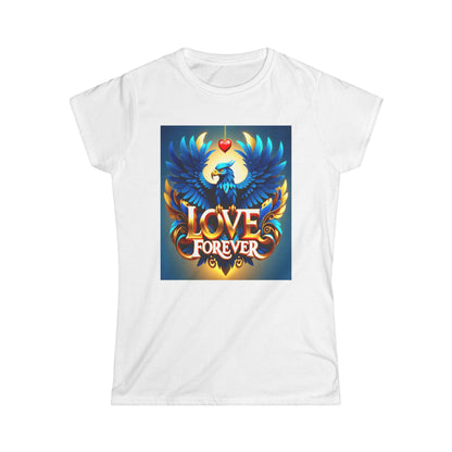 Unleash your inner eagle with the Lover Forever Eagle Softstyle Tee! - Women's Softstyle Tee