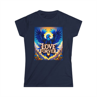 Soar into style with the "Love Forever Owl Eagle" Softstyle Tee!- Women's Softstyle Tee