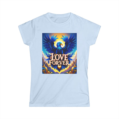 Soar into style with the "Love Forever Owl Eagle" Softstyle Tee!- Women's Softstyle Tee