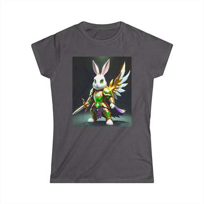 Women's T-Shirt Rabbit Angel Warrior Design