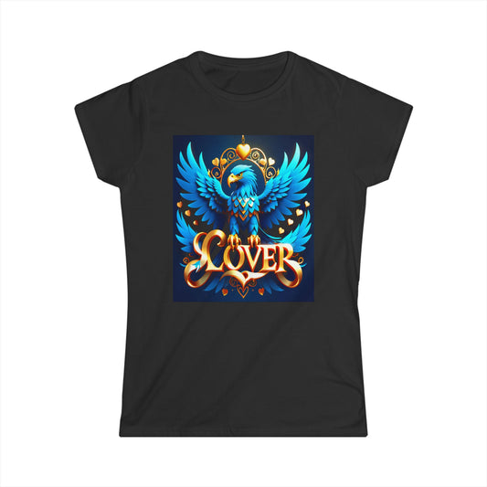 Soar into style with our captivating "Blue Love Eagle Art" Softstyle Tee!