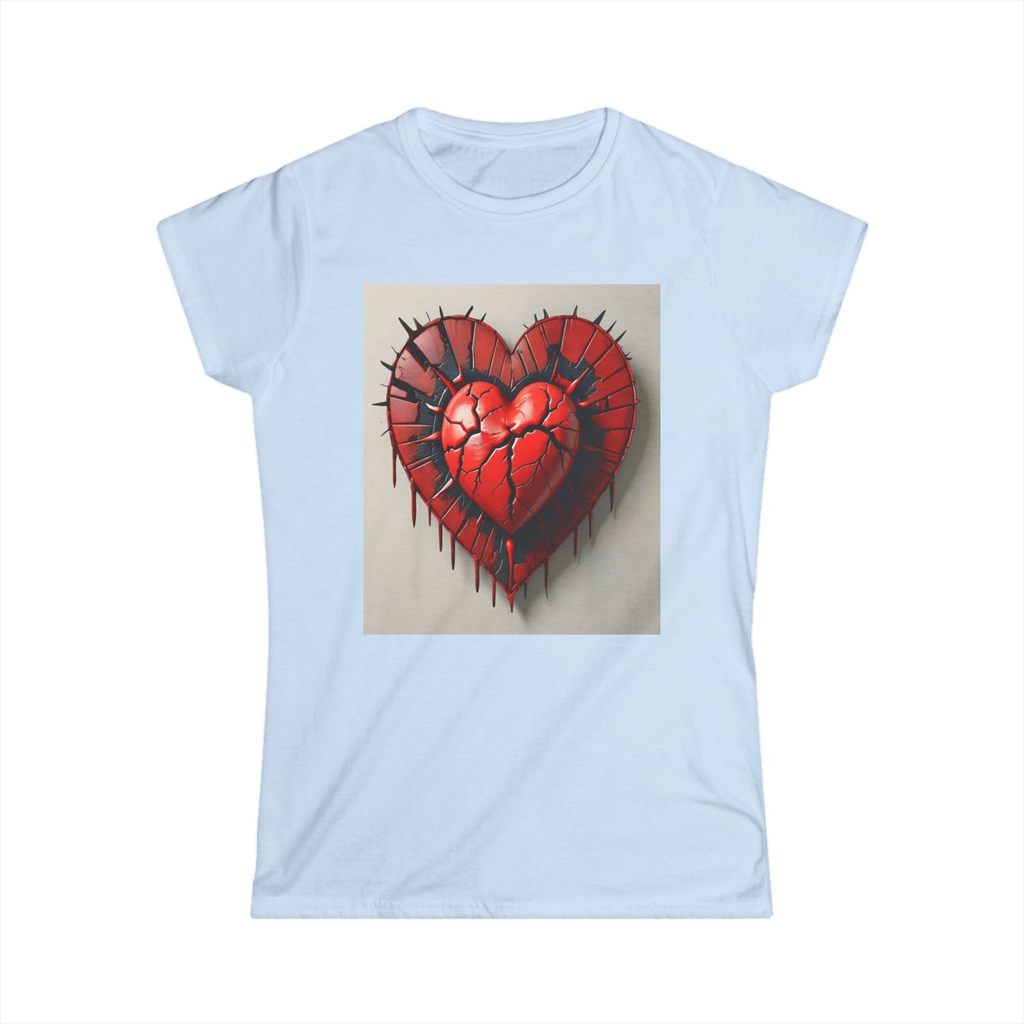 Women's Tee - Broken Spear Pierced Red Heart Design