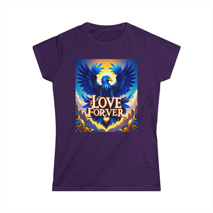 Soar into style with the "Love Forever Owl Eagle" Softstyle Tee!- Women's Softstyle Tee