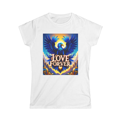 Soar into style with the "Love Forever Owl Eagle" Softstyle Tee!- Women's Softstyle Tee