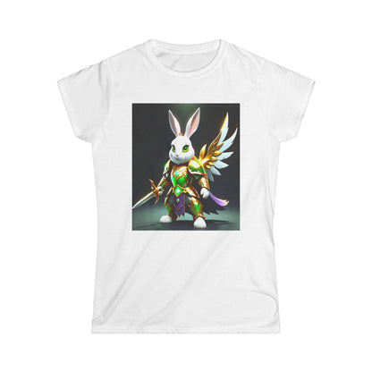 Women's T-Shirt Rabbit Angel Warrior Design