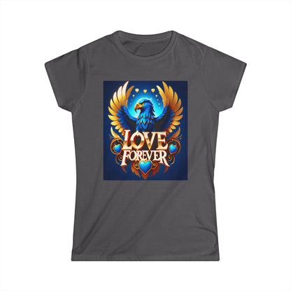 Women's Tee - Love Forever Eagle Blue Falcon Graphic