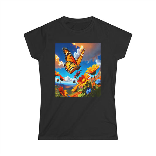 Butterfly Women's Tee - Milkweed Design