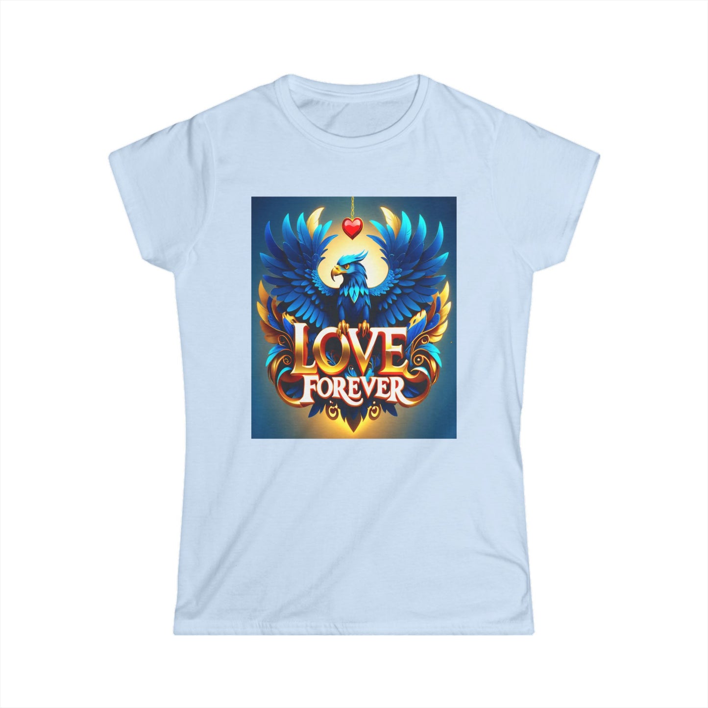 Unleash your inner eagle with the Lover Forever Eagle Softstyle Tee! - Women's Softstyle Tee