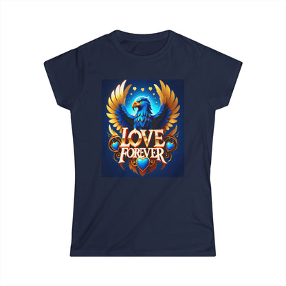 Women's Tee - Love Forever Eagle Blue Falcon Graphic