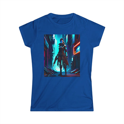 Women's Tee Cyber Warrior Sci-Fi Punk Graphic Shirt