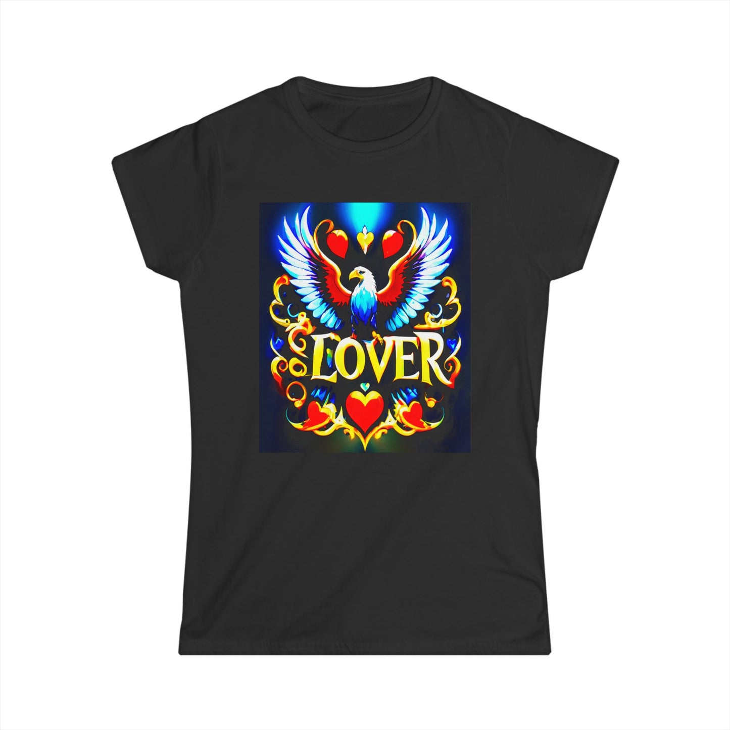 Spread your wings in style with the "Blue Love Eagle Art" Softstyle Tee!