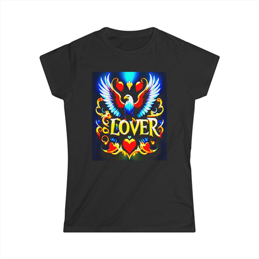 Spread your wings in style with the "Blue Love Eagle Art" Softstyle Tee!