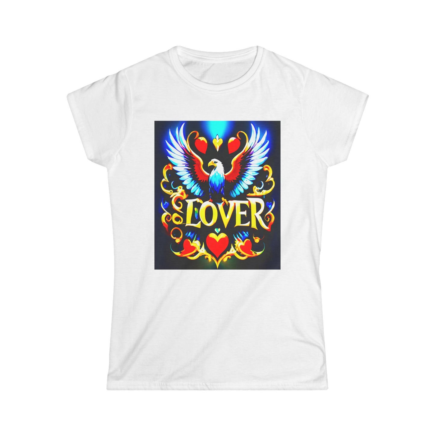 Spread your wings in style with the "Blue Love Eagle Art" Softstyle Tee!